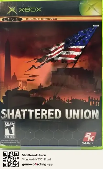 Shattered Union Xbox, NTSC box front