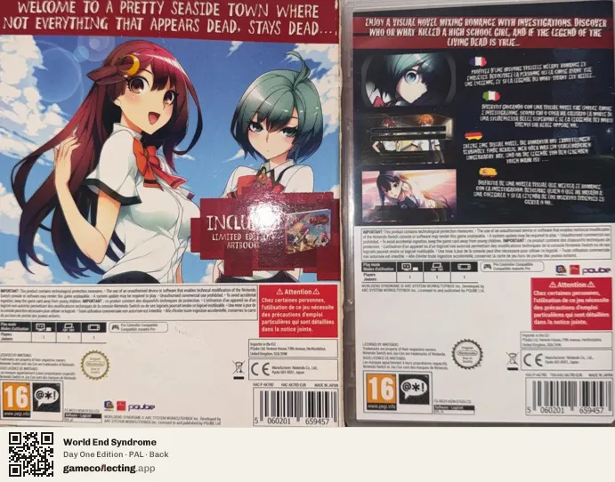 World End Syndrome Nintendo Switch, PAL box back
