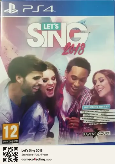Let's Sing 2018 PlayStation 4, PAL box front