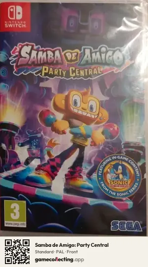Samba de Amigo: Party Central Nintendo Switch, PAL box front