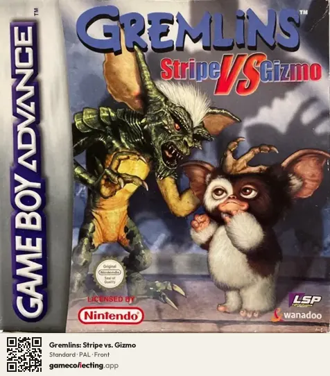 Gremlins: Stripe vs. Gizmo Game Boy Advance, PAL box front
