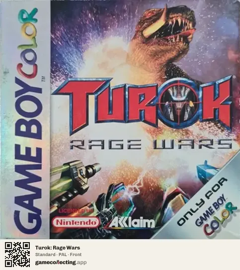 Turok: Rage Wars Game Boy Color, PAL box front
