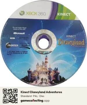 Kinect Disneyland Adventures Xbox 360, PAL disc