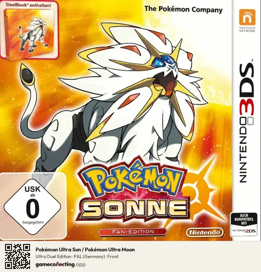 Pokémon Ultra Sun / Pokémon Ultra Moon Nintendo 3DS, Germany box front