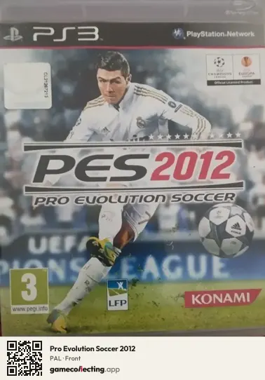 Pro Evolution Soccer 2012 PlayStation 3, PAL box front