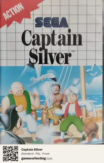 Captain Silver Sega Master System, PAL box front