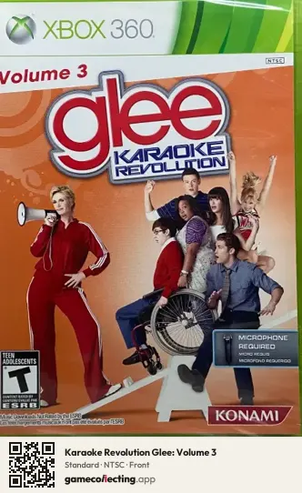 Karaoke Revolution Glee: Volume 3 Xbox 360, NTSC box front