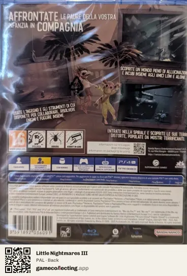 Little Nightmares III PlayStation 4, PAL box back
