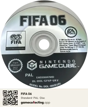 FIFA 06 Nintendo GameCube, PAL disc