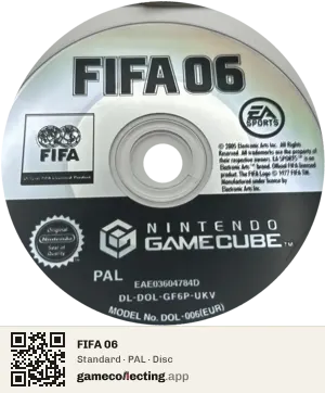 FIFA 06 Nintendo GameCube, PAL disc