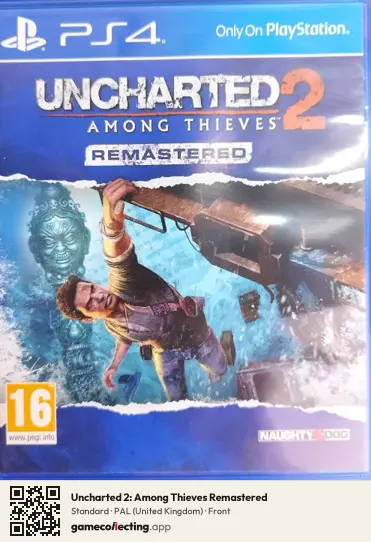 Uncharted 2: Among Thieves Remastered PlayStation 4, United Kingdom box front