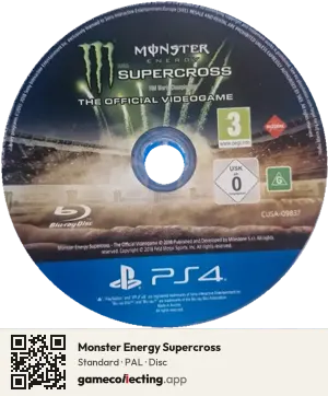 Monster Energy Supercross PlayStation 4, PAL disc