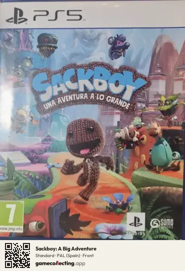 Sackboy: A Big Adventure PlayStation 5, Spain box front