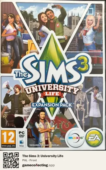 The Sims 3: University Life Computer, PAL box front