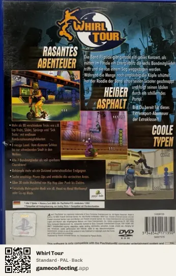 Whirl Tour PlayStation 2, PAL box back