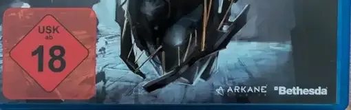Dishonored, the USK square on its front
