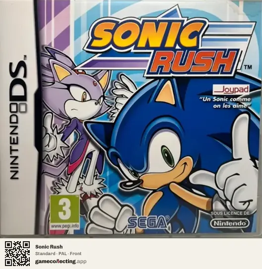 Sonic Rush Nintendo DS, PAL box front