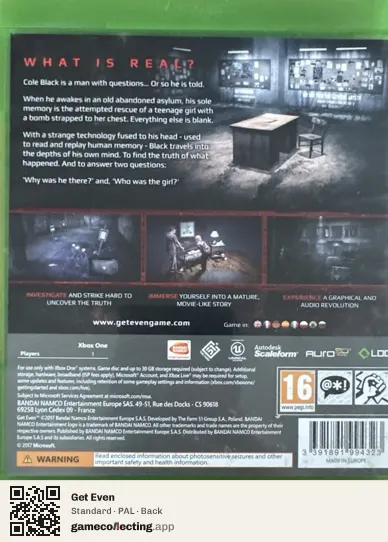 Get Even Xbox One, PAL box back