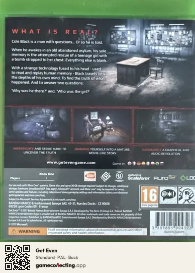 Get Even Xbox One, PAL box back