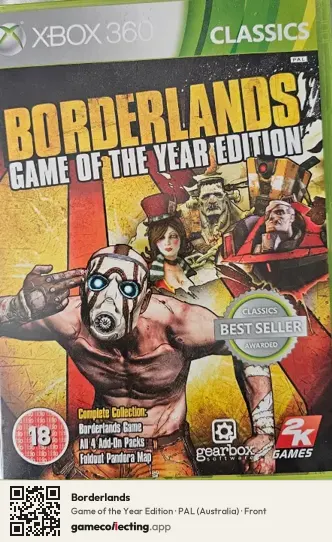 Borderlands Xbox 360, Australia box front