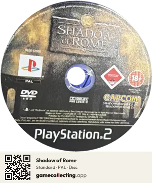 Shadow of Rome PlayStation 2, PAL disc
