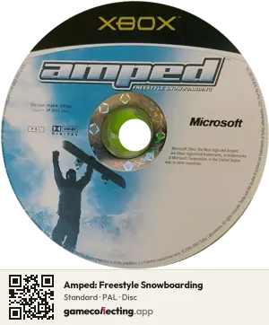 Amped: Freestyle Snowboarding Xbox, PAL disc