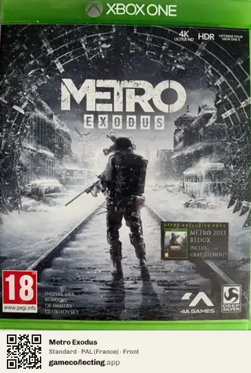 Metro Exodus Xbox One, France box front