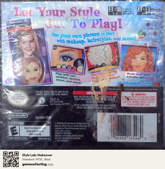 Style Lab: Makeover Nintendo DS, NTSC box back