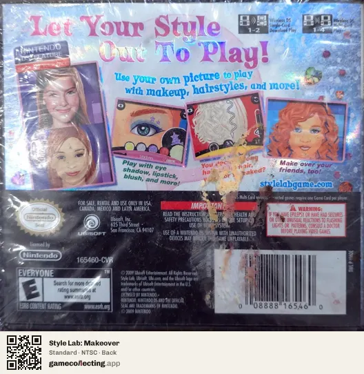 Style Lab: Makeover Nintendo DS, NTSC box back