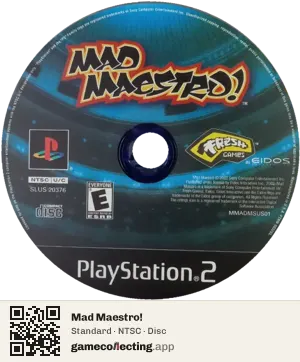 Mad Maestro! PlayStation 2, NTSC disc