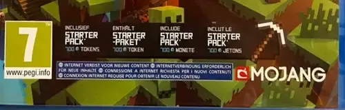 Minecraft, the PEGI square on its front