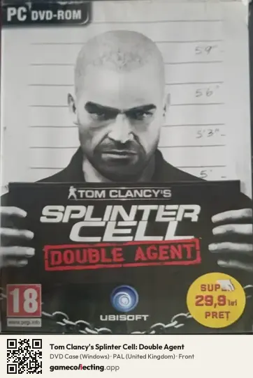 Tom Clancy's Splinter Cell: Double Agent Computer, United Kingdom box front