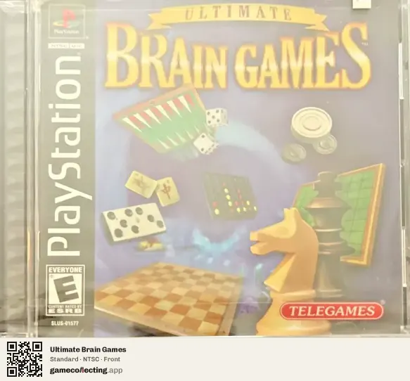 Ultimate Brain Games PlayStation, NTSC box front