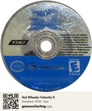 Hot Wheels: Velocity X Nintendo GameCube, NTSC disc