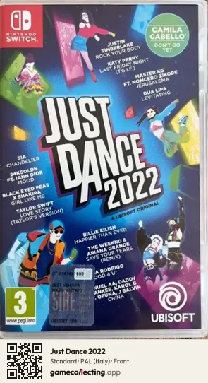 Just Dance 2022 Nintendo Switch, Italy box front