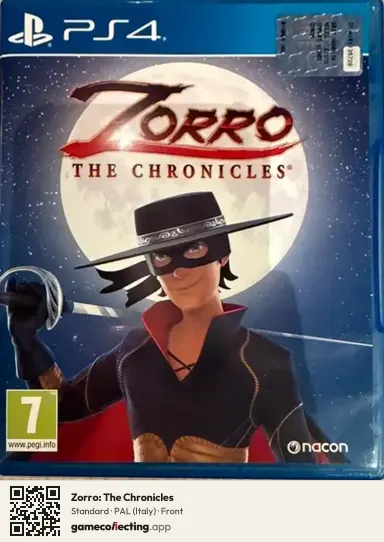 Zorro: The Chronicles PlayStation 4, Italy box front