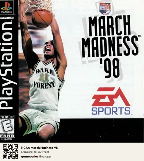NCAA March Madness '98 PlayStation, NTSC box front