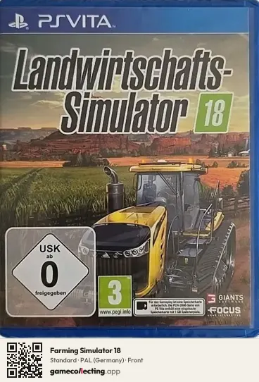 Farming Simulator 18 PlayStation Vita, Germany box front