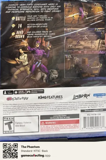 The Phantom PlayStation 5, NTSC box back