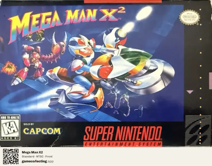 Mega Man X2 Super Nintendo Entertainment System, NTSC box front