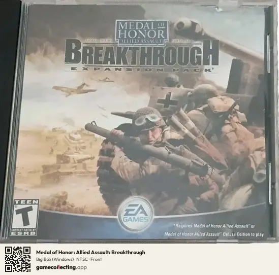 Medal of Honor: Allied Assault: Breakthrough Computer, NTSC box front