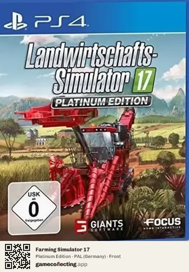 Farming Simulator 17 PlayStation 4, Germany box front
