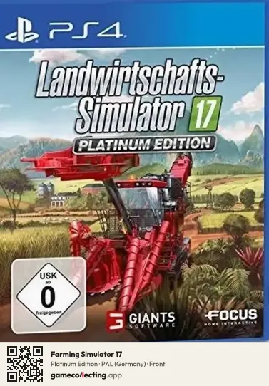 Farming Simulator 17 PlayStation 4, Germany box front