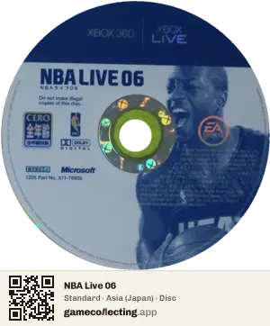 NBA Live 06 Xbox 360, Asia disc