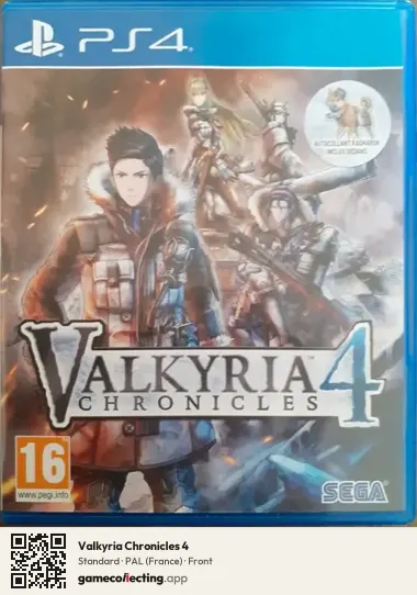 Valkyria Chronicles 4 PlayStation 4, France box front