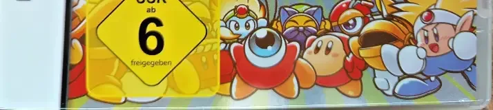 Kirby Super Star Ultra, the USK square on its front