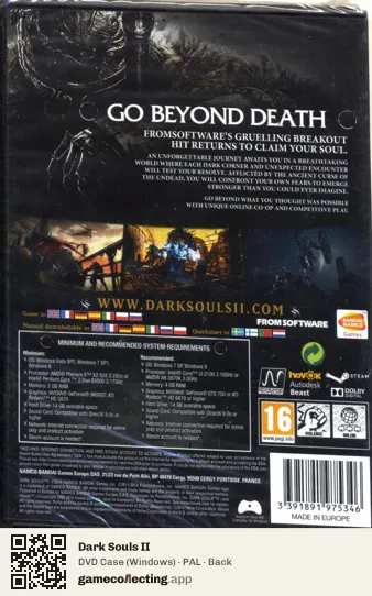 Dark Souls II Computer, PAL box back