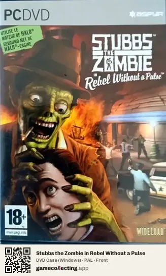 Stubbs the Zombie in Rebel Without a Pulse Computer, PAL box front