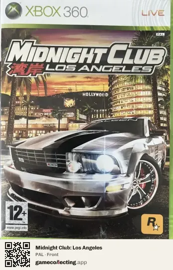 Midnight Club: Los Angeles Xbox 360, PAL box front