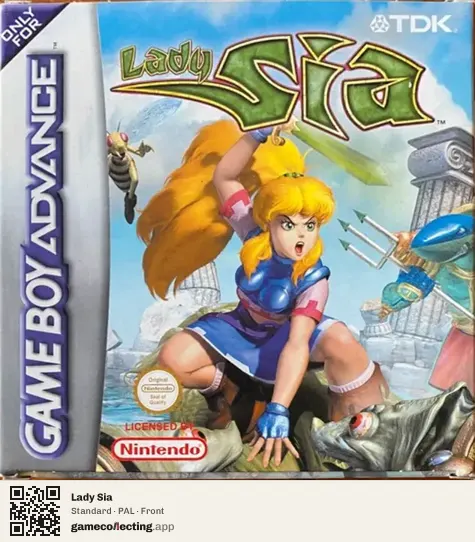 Lady Sia Game Boy Advance, PAL box front